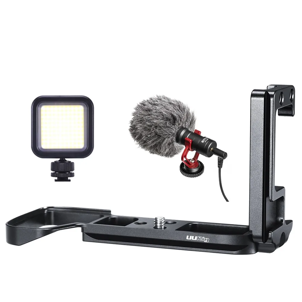 3 in 1 UURig R013 быстрый выпуск L Расширительная плата видео свет кронштейн для микрофона холодной обуви для sony A7III A73 A7R3 M3 DSLR камеры аксессуары - Цвет: 3 in 1