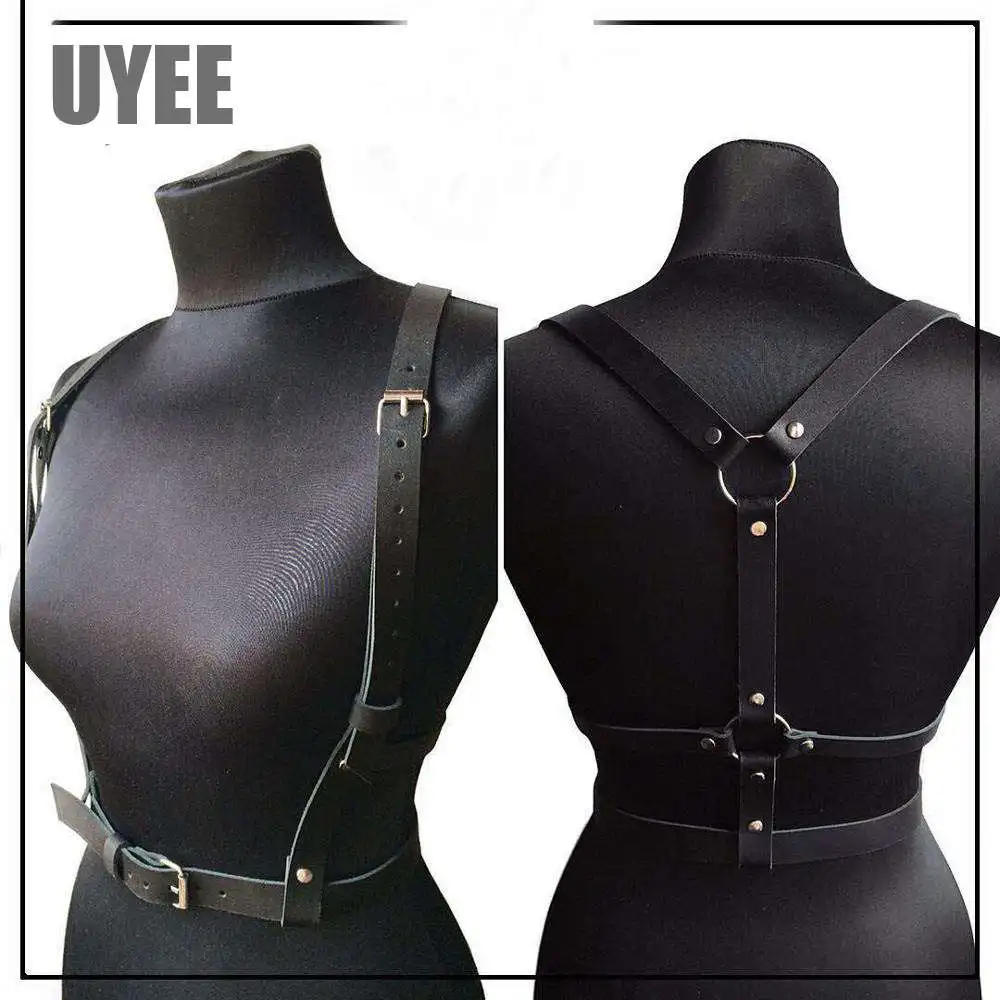LB-027 UYEE сексуальные подвязки женские кожаные свадебные подвязки готические женские жгут кожаные подтяжки для женщин жгут тела панк - Цвет: LB-027
