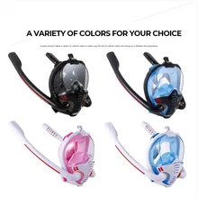 Adult Scuba Diving Mask Full Face Anti Fog Underwater Wide View Snorkel Mask Waterproof Swimming Mask Silicone Full Dry Scuba
