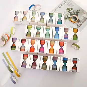 

6 pcs/pack Solar Terms Washi Tape Set Solid color DIY Scrapbooking Decoration Sticker Label Masking Tape Office School Supplies