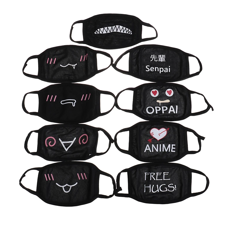 1 шт. хлопковая Пылезащитная маска для лица унисекс корейский стиль Kpop Черный Медведь Велоспорт Анти-пыль хлопок лицевая Защитная крышка маски