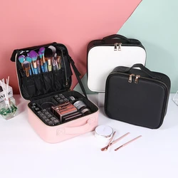 Professional Makeup Suitcase Box Women Make Up Cosmetic Bags Organizer Storage Case Zipper Big Large Toiletry Wash Beauty Pouch
