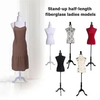 

Stand-Up Half-Length Fiberglass And Brushed Fabric Coated Ladies Models Show a Variety Of Colors Widely Seen In Clothing Stores