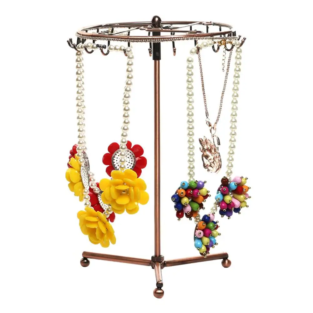 

23 Hooks Rotary Necklace Bracelet Holder Jewelry Display Stand Rack Organizer New