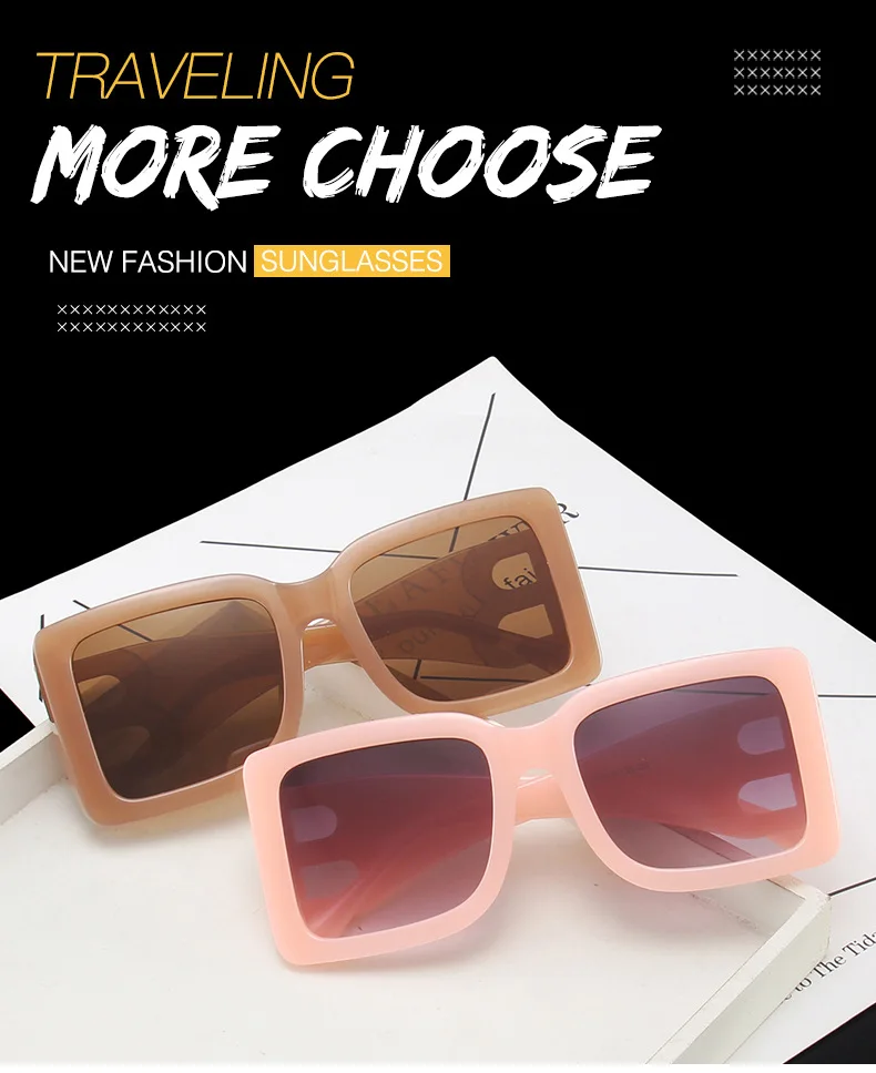 fashion sunglasses Square Sunglasses Women Fashion New Vintage Big Frame Shades Men Brand Design Luxury Sun Glasses UV400 Oversized Eyewear Oculos ray ban sunglasses women