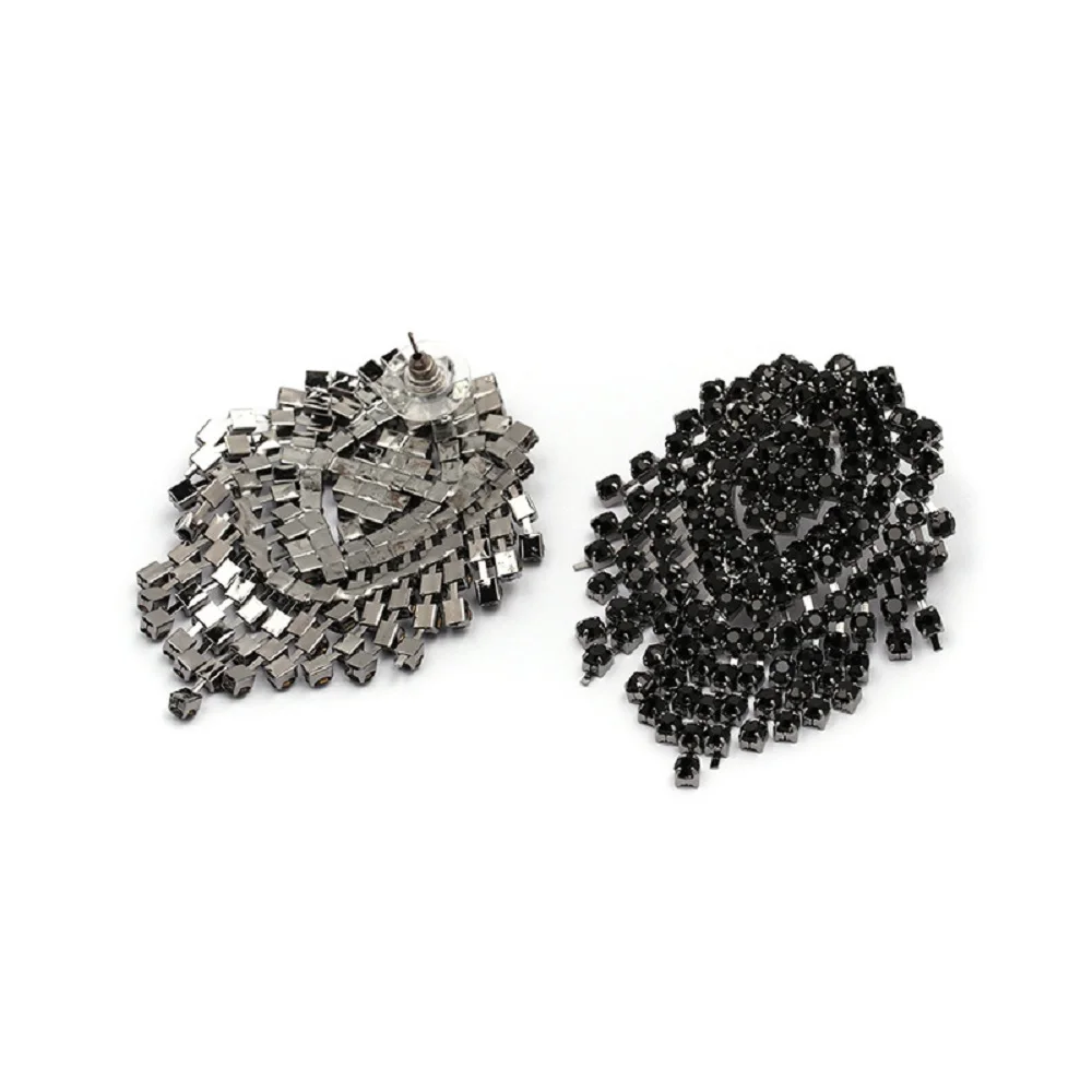 Fashion street shoot environmental protection plating new tassel earrings