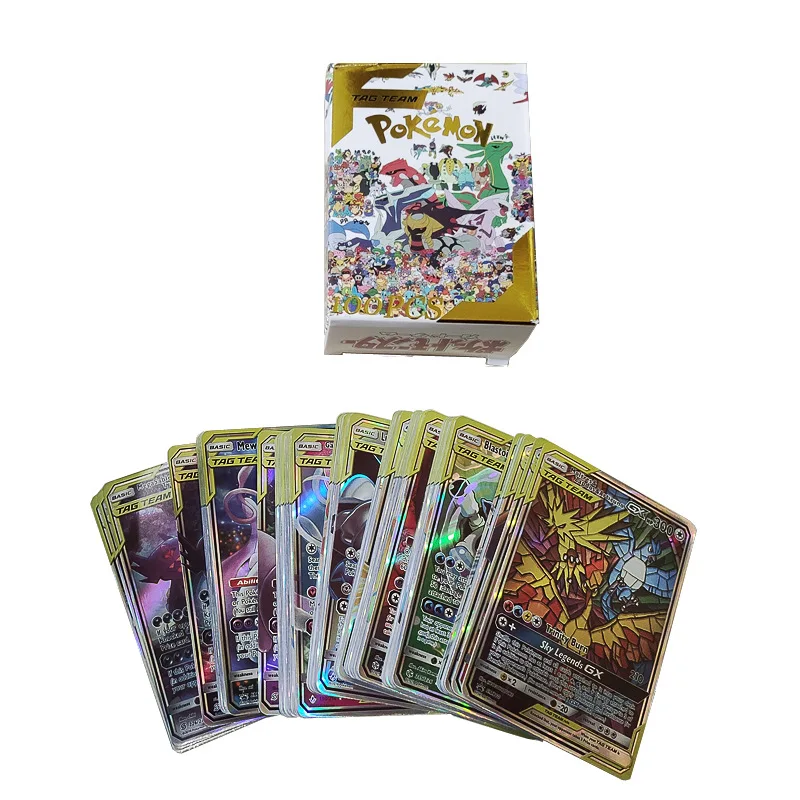 

100pcs/set Pokemon Cards 61TAG and 39gx Card PokÃ©mon Playing Card Pokemon Toys TAKARA TOMY Toys