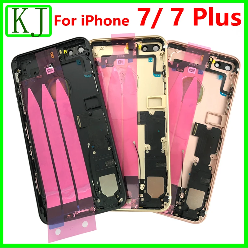 

For iPhone 7 7G / 7Plus Back Middle Frame Chassis Assembly Battery Cover Door with Flex Cable + CE For 7 Plus Full Housing
