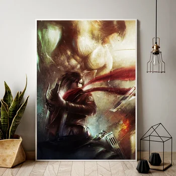 

Mikasa And Eren AOT Anime Movie Poster Canvas Poster Home Wall Decor (No Frame)