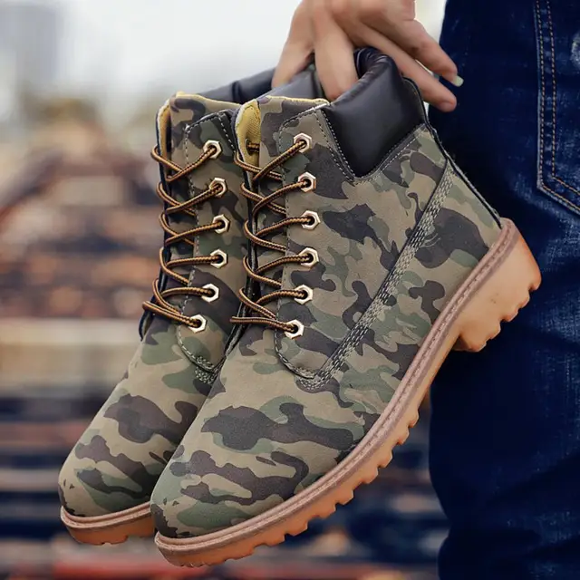 koovan men boots 2021 new Martin boots PU leather men's shoes high top more leisure autumn boots wholesale green single