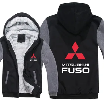 

Mitsubishi Fuso Truck Hoodies Jacket Winter Men Pullover Man Coat Casual Wool Liner Fleece Mitsubishi Fuso Sweatshirts