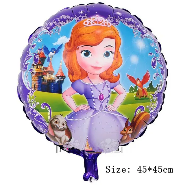 1 шт./лот 102 см большой с принцессой Софией на гелиевый воздушный шар покрытый фольгой для маленьких девочек День рождения гелий надувные украшения для вечеринки воздушный шар большой - Цвет: 1pc purple