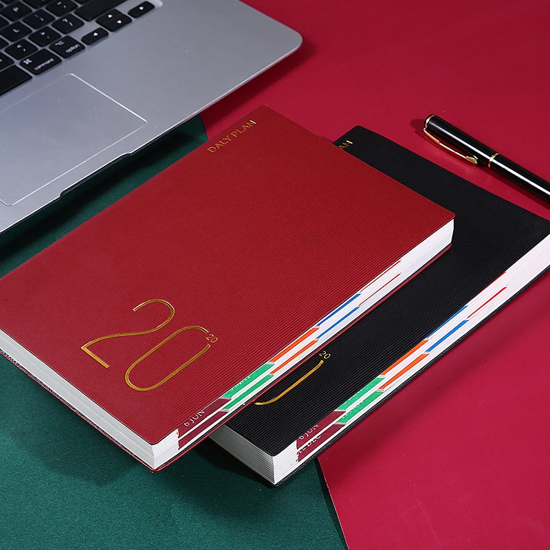 

New Arrival Business PULeather 2020 solid color Schedule Book Diary Weekly Planner Notebook School Office Supplies Stationery