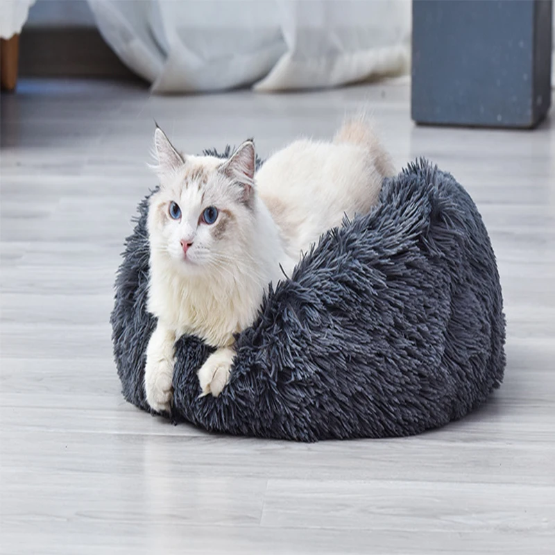 Плюшевый питомник круглый коврик для кошачьего туалета спящий Кот домашнее гнездо мягкое гнездо товары для домашних животных мягкий и умеренный хороший сон