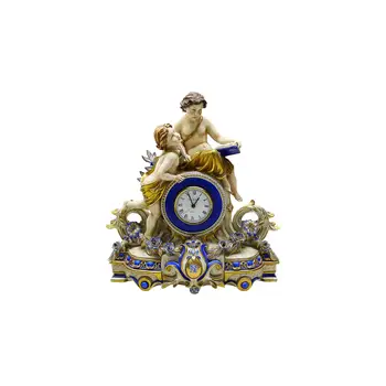

Watch with Angels Italian porcelain figurine Cortese Capodimonte