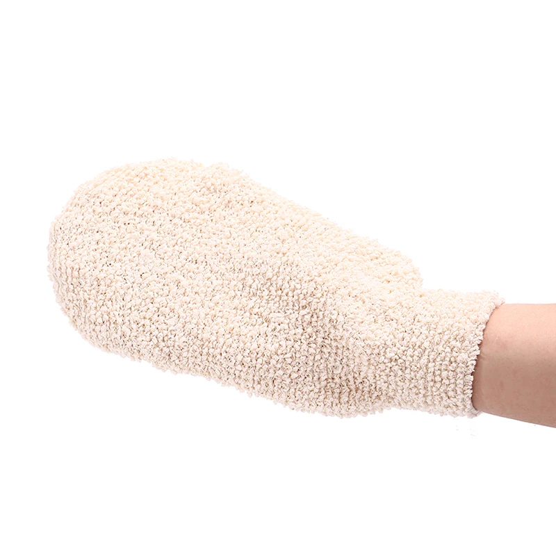 Shower-Gloves Washcloths Exfoliating-Scrubber Bamboo-Fiber Natural Skin Spa 1pc