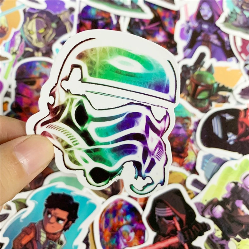 50PCS Cute Cartoon Star Wars Stickers Room Decoration for Living Room Outdoor Camping Laptop Luggage Car Wall Sticker Wall Decor