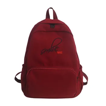 

Large Capacity Solid Color Waterproof Nylon Casual Backpack For Teenage Girl Student Bag Women School Bag 0228