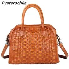 Роскошная кожаная сумка "Пятёрочка", женские вязаные сумки высокого качества, винтажная сумка-мессенджер, женская сумка, брендовые сумки через плечо