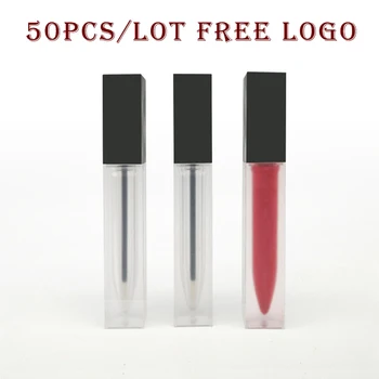 

Wholesale 5ml Empty Lip Gloss Tubes Square Shape Black Lid Clear Lip Glaze Tube Mini Sample Vials Cosmetic Packing Container