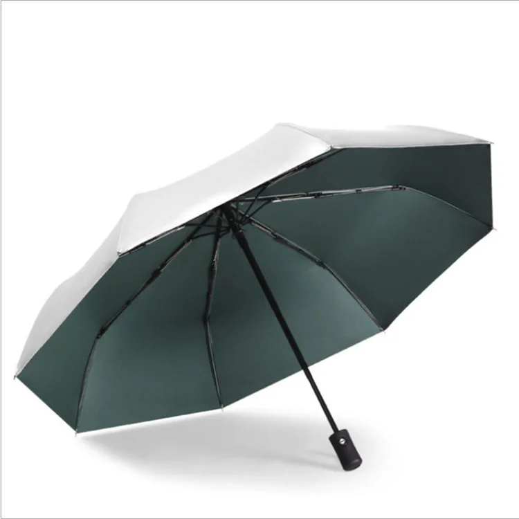 Только Jime, автоматический зонт с титановым серебряным покрытием, трехкратный солнцезащитный, анти-УФ, три складных зонта, индивидуальный креативный