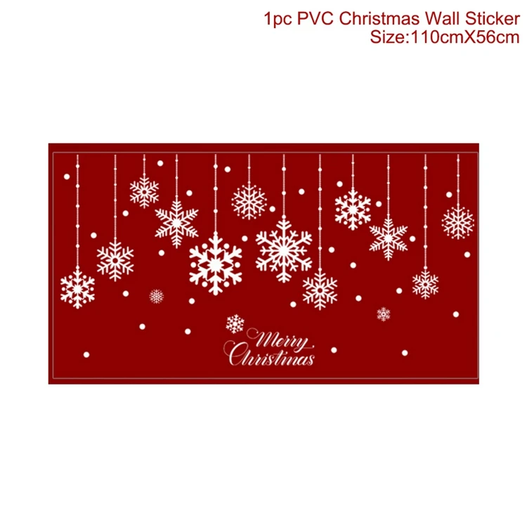 FENGRISE Рождественское украшение для окна дома рождественские наклейки декор Рождественские украшения Рождественские подарки год - Цвет: christmas  sticker 3