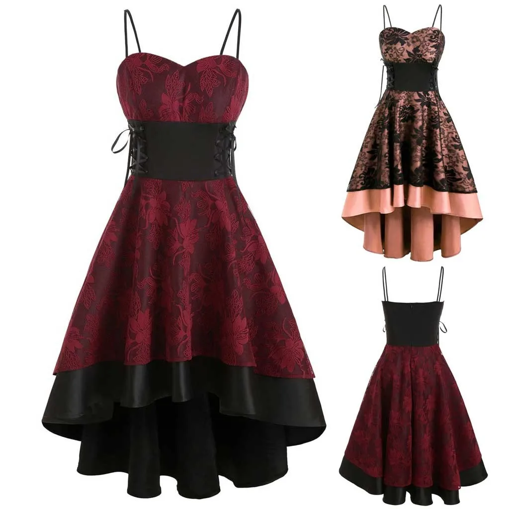 

Womens Tube Top Dress Aesthetics Lace Trim Leopard Printing Party Dress E-Girl Spaghetti Strap V-Neck Lace Embroidery Mini Dress