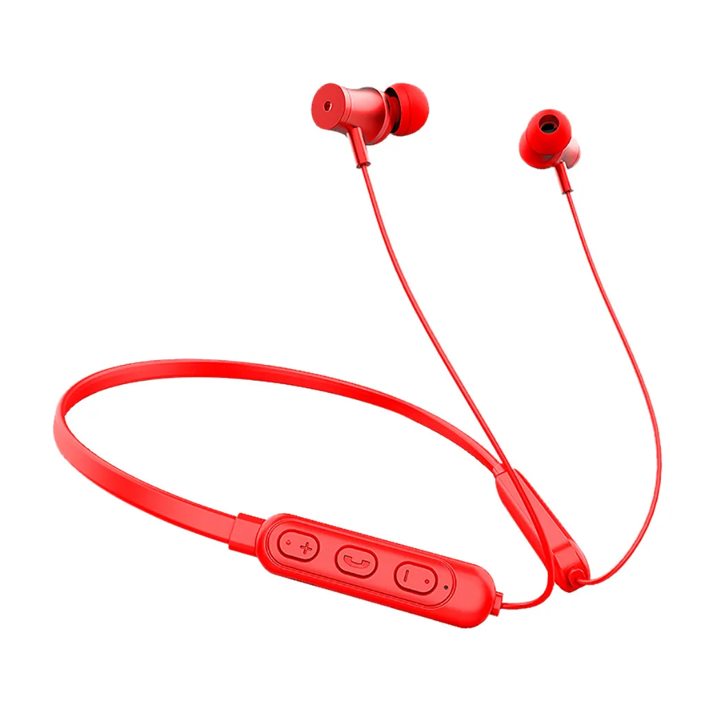RED Bluetooth-наушники магнитные Беспроводные спортивные наушники-вкладыши для телефона с тяжелым басовым эффектом гарнитура F807 - Color: RED