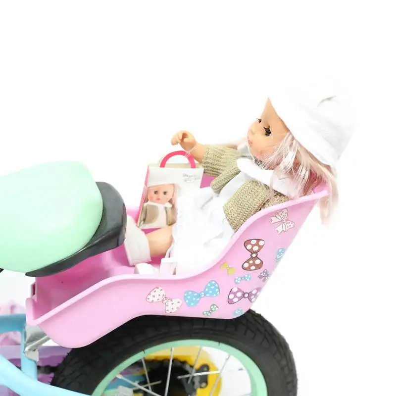 

Children's Bicycle Doll Seat Kids Bike Seat Post Doll Seat with Holder for Kid Bike with Decorate DIY Stickers