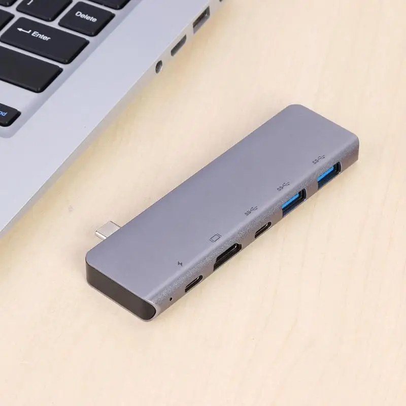 5 в 1 USB type-C концентратор USB-C 2USB/HDMI 4 K/2 type-C адаптер для ПК ноутбук type C USB разветвитель