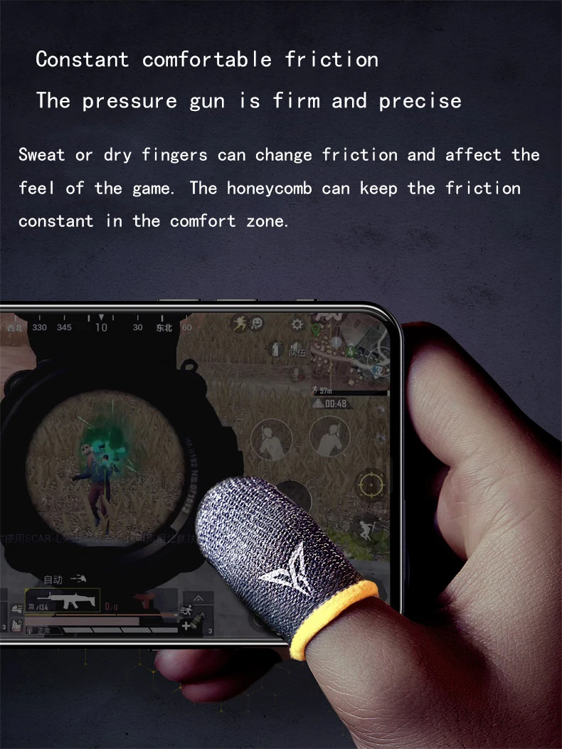 Flydigi Beehive Game Controller Sweatproof Gloves for Phone Gaming, PUBG and other professional touch screen thumbs (4)