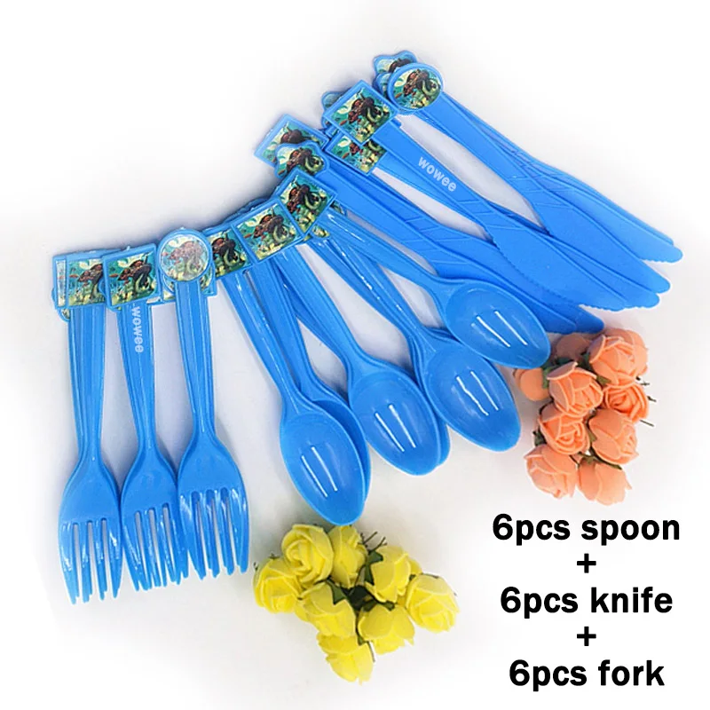 10Spoon10Fork10Knife 6 шт./компл. Moana бумажные Шапки Кепки День рождения поставки детского дня рождения с персонажами из мультфильмов для детей посуда счастливого праздника и вечерние украшения фестиваля - Цвет: 10Spoon10Fork10Knife