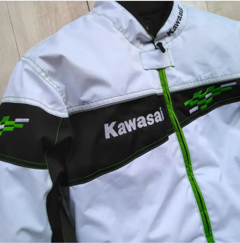 Новая коллекция осень/зима, Теплая мужская одежда для kawasaki, куртка для гоночного автомобиля, куртка для водителя и защита