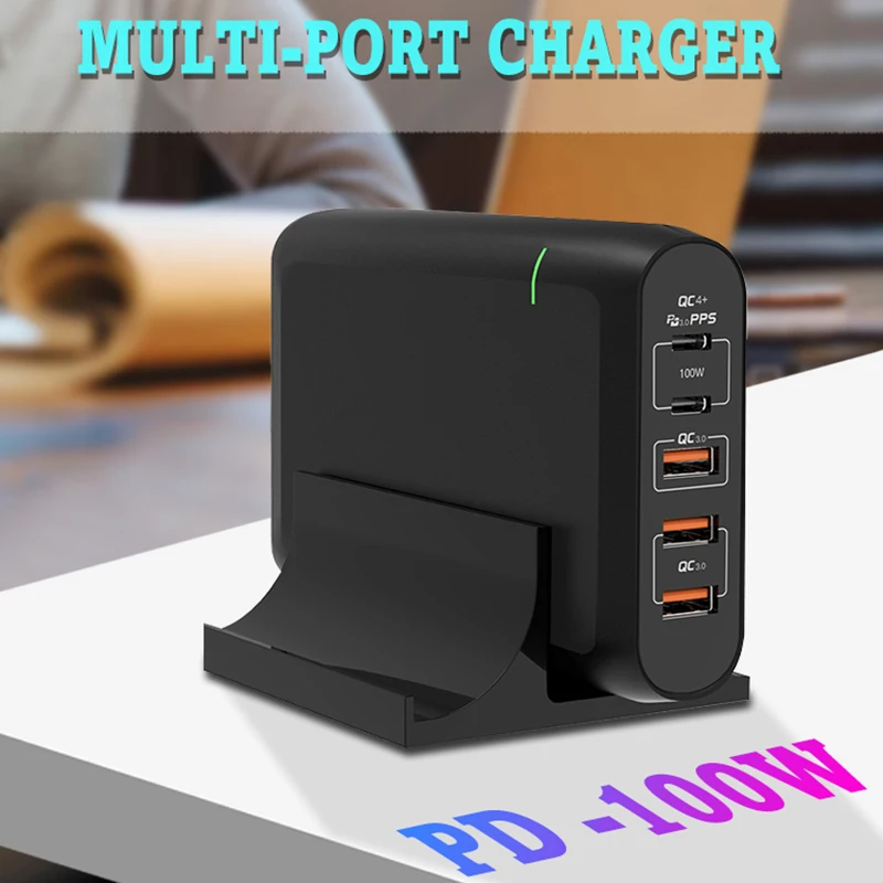 Зарядное устройство 110W GaN SiC USB C Quick Charge 4 0 3 QC 100W Type PD 65W Fast Hub для Macbook Pro iPad iPhone 8 Samsung