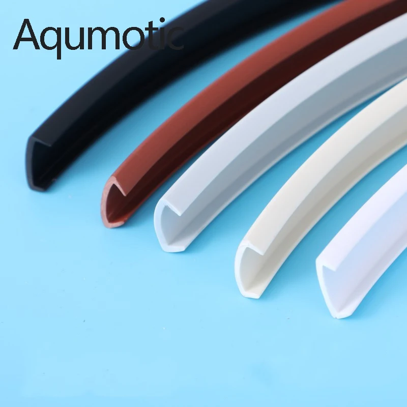 Aqumotic Furniture Edge Banding Tape U PVC Veneer Sheets for Table Desk Cabinet Table Edge Guard Protector Seal Strip Decor