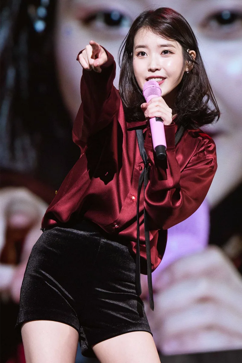 Kpop IU Lee Ji Eun с той же шелковой рубашкой цвета красного вина, Женская Весенняя новая Корейская Свободная шифоновая рубашка для студентов, милые топы
