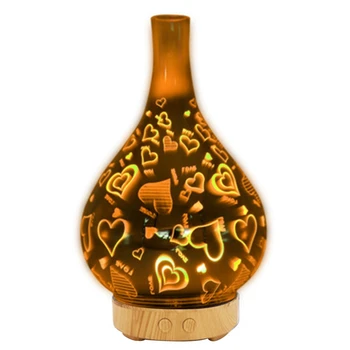 

Ultrasonic Air Humidifier 3D Heart Led Night Light Essential Oil Aroma Diffuser Aromatherapy Machine Moistener Atomizer Us Plug
