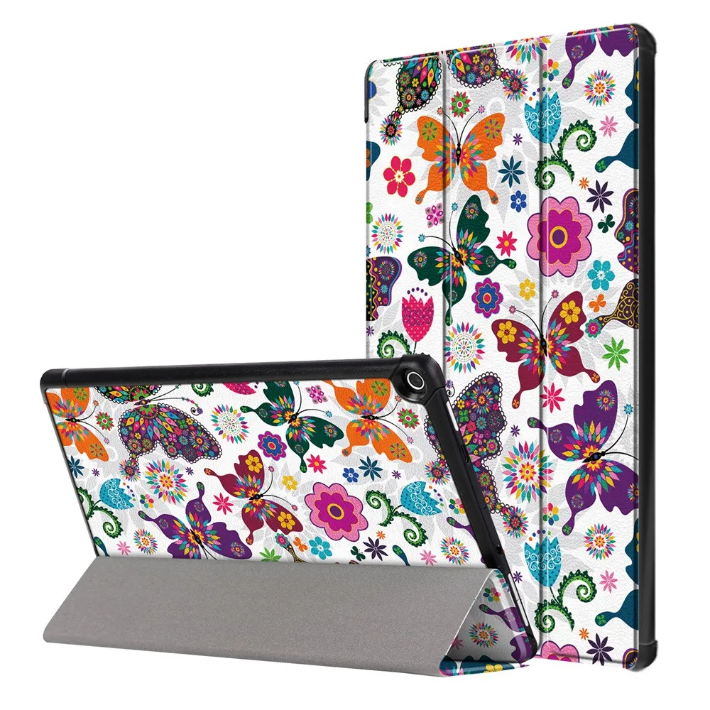 Для Amazon Kindle Fire HD 10 9th Gen Магнитный кожаный чехол-подставка для Amazon Kindle HD 10 Smart Flip Capa Funda - Цвет: H