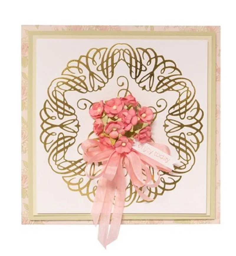 

Lace Circle Flower Adv-one Metal Cutting Dies Stencils For DIY Scrapbooking Embossing Paper Cards Photo Album Making Craft