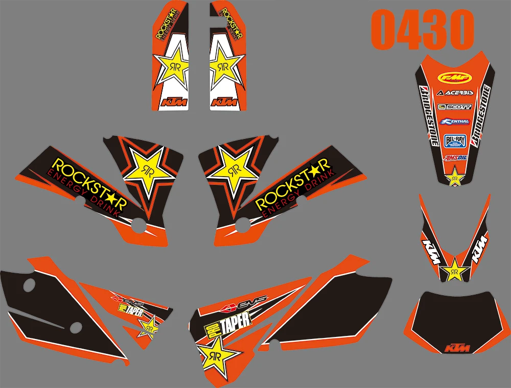 

3M 4 STYLES TEAM GRAPHICS BACKGROUNDS DECALS STICKERS FOR EXC 2004