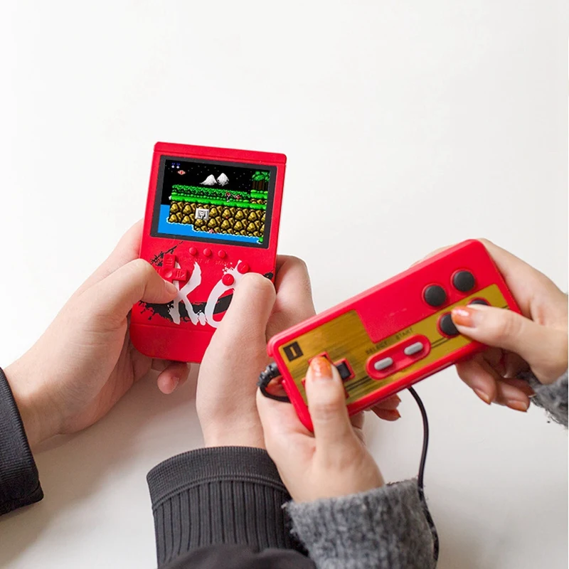 Встроенный 300 игр 1000Mah аккумулятор игровой плеер 3 дюйма цветной Lcd Ретро портативная игровая консоль + геймпад 2 проигрывателя