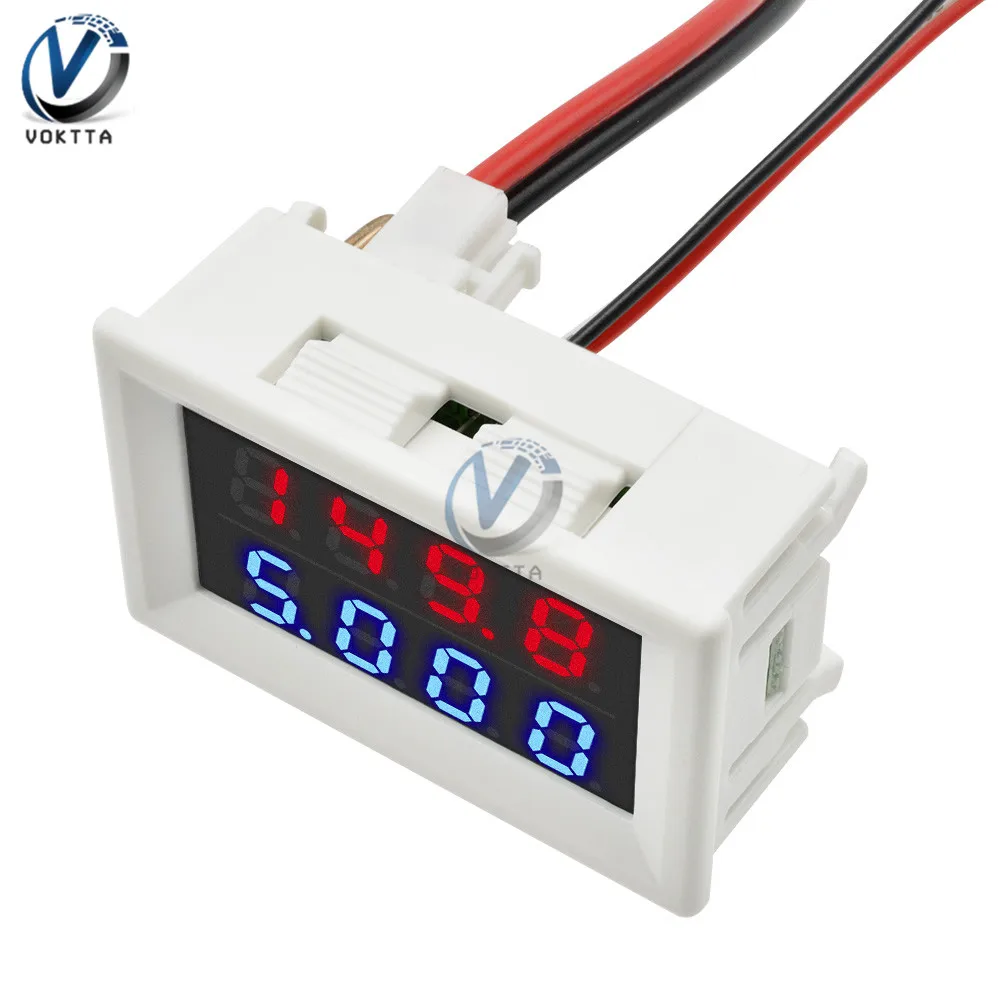 DC 100V 200V 10A мини Двойной цифровой вольтметр амперметр измеритель напряжения тока
