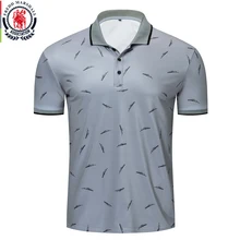 Fredd Marshall, новинка, рубашка поло с принтом перьев, мужская повседневная брендовая Модная рубашка поло с коротким рукавом, мужские спортивные топы, футболки 050