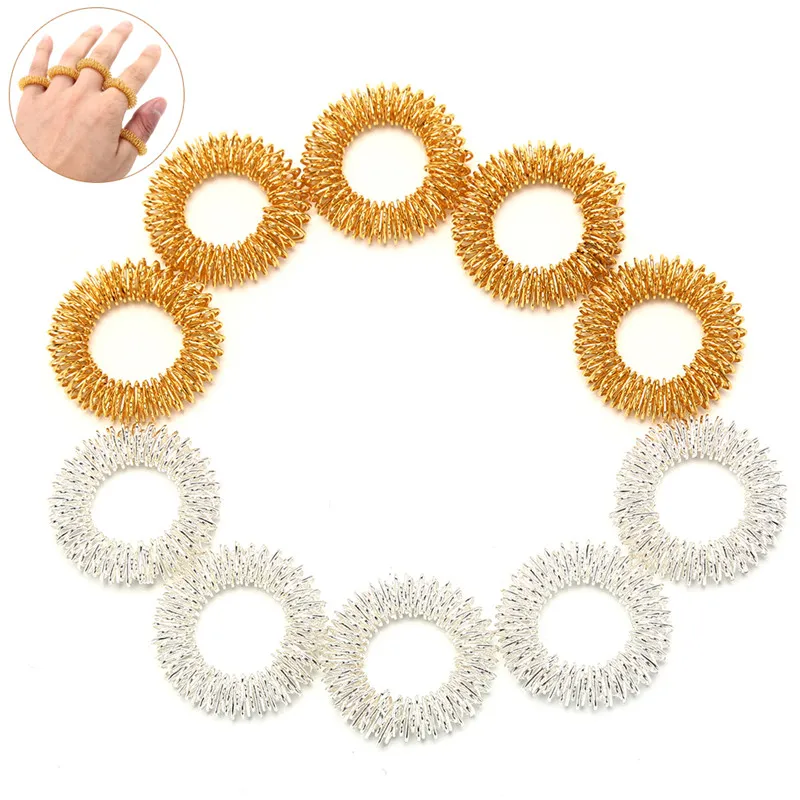 

5pcs Finger Massage Ring Ring Health Care Relax Hand Massage Tool Finger Massage Rings