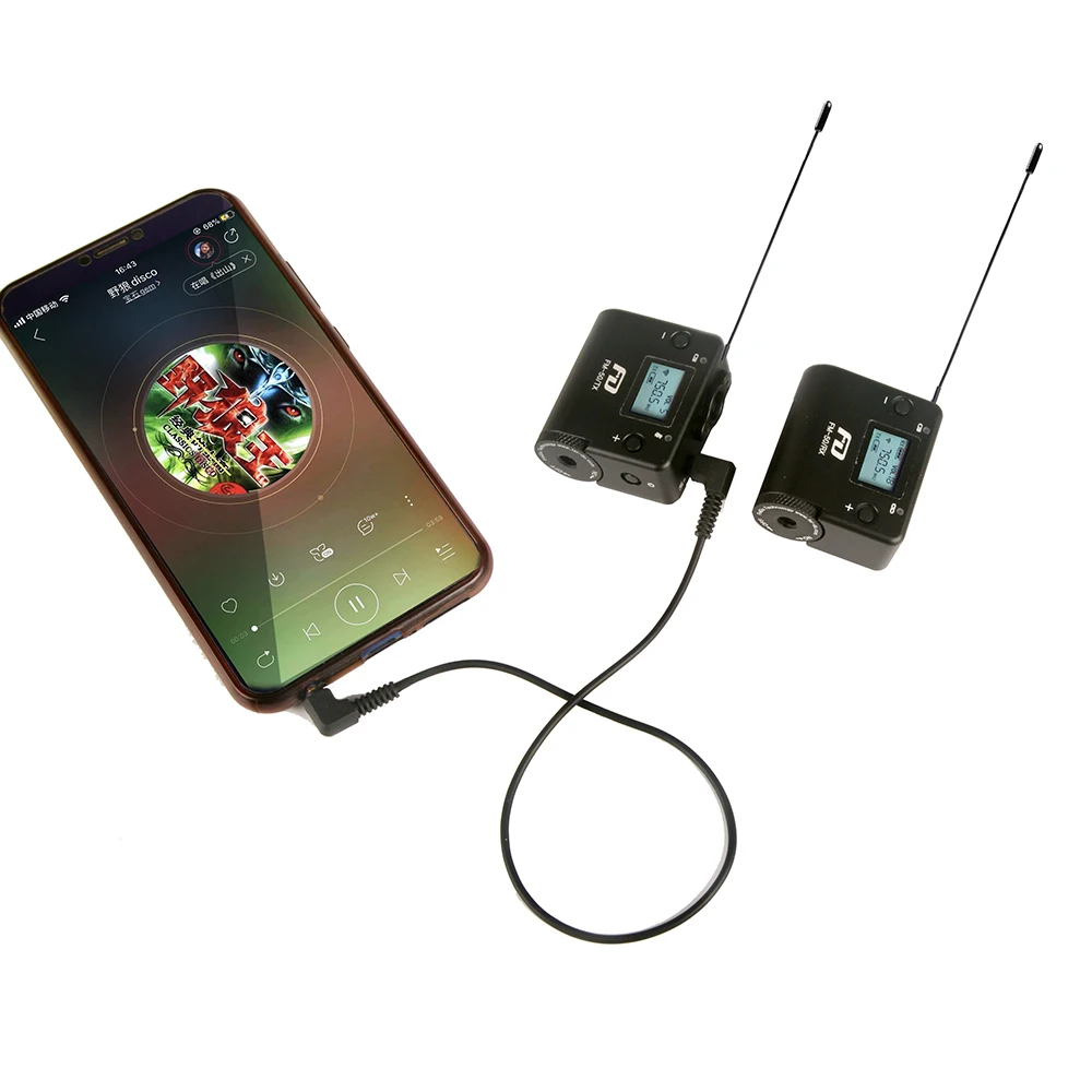 Беспроводной микрофон Uhf 57 каналов Профессиональный мини петличный для камеры интервью видео микрофон конденсатор