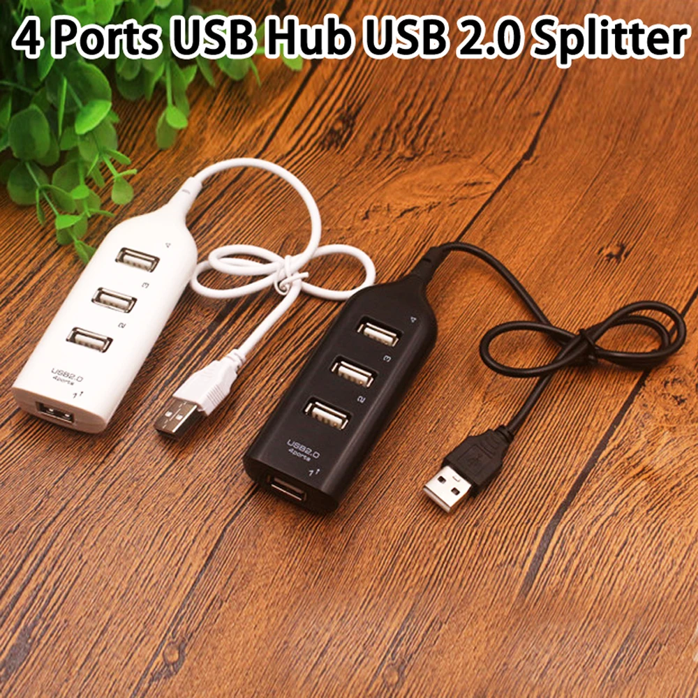

Hermecury Universal USB Hub 4 Port USB 2.0 with Cable High Speed Mini Hub Socket Pattern Splitter Cable Adapter for Laptop PC