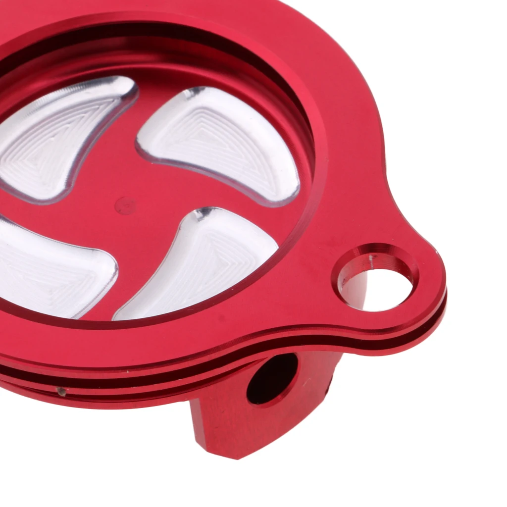 Red Oil Filter Cover Cap For Honda CRF 250R 2010-2017 Motocross 
