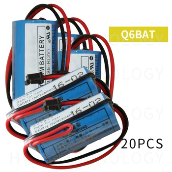 

20pack New Original For Mitsubishi CR17335SE-R(3V) CR17335 Q6BAT CNC 3V PLC Lithium Battery Batteries with Plug Free Shipping