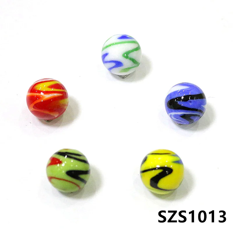 16mm Handmade Murano Glass Balls 5Pcs Colorful Creative Art Collection Marbles Puzzle Nuggets Game Pat Toy For Children Kids Boy miniature figurines miniature ornament glass ornament
