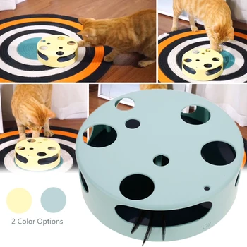 

Maze Turntable Funny Cat Toy Rotating Feather Interactive Electronic Stimulate Hunting Safe Low Noise Kitten Instincts Game Box
